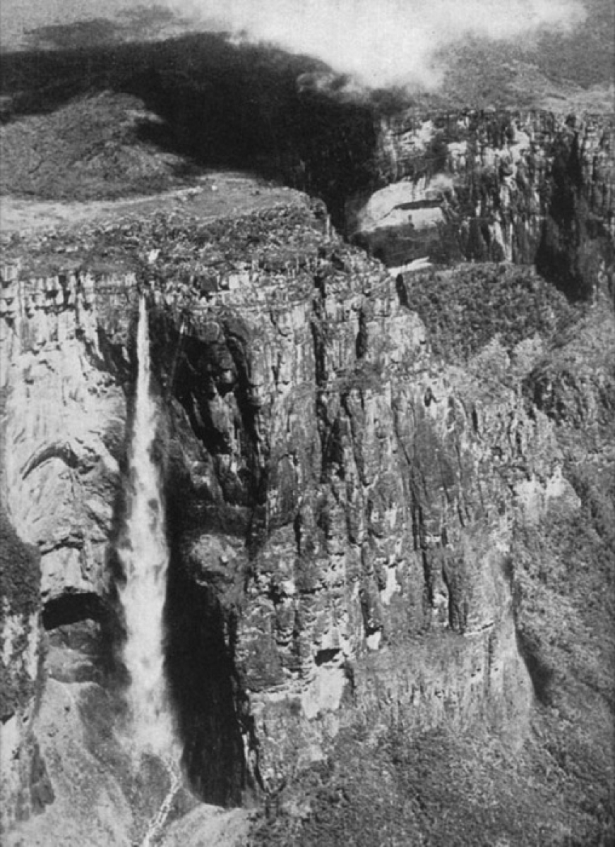Historie Salto Angel - jak byl objeven Nejvyšší vodopád světa